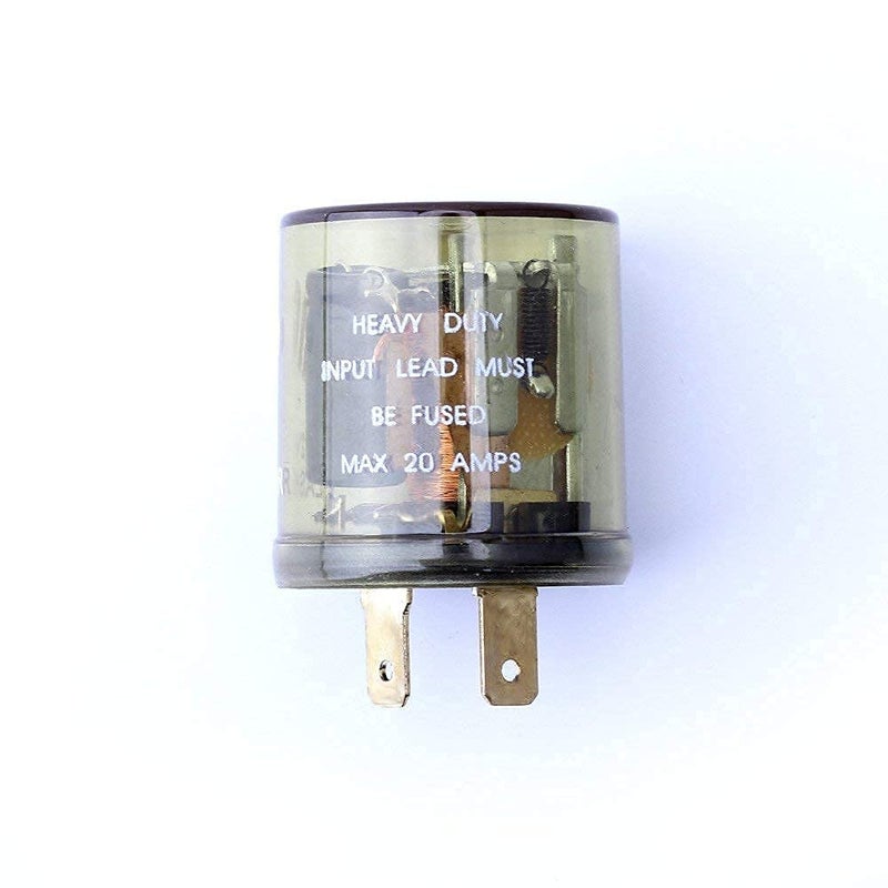 VOFONO 2-Pin Electric Flasher Relay, 12V Heavy Duty 2 Pin Compatible Automobile Motorcycle Bike Scooter Fix Turn Signal Bulbs Fast Hyper Flashï¼ŒTwo Prong Round - Image 3